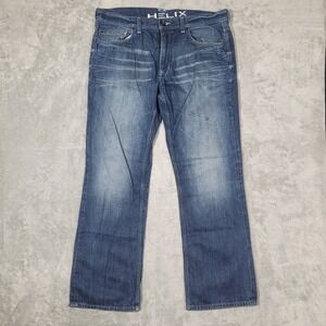 Helix Jeans Mens 36x32 Blue Slim Boot Medium Wash 100% Cotton N56 Denim